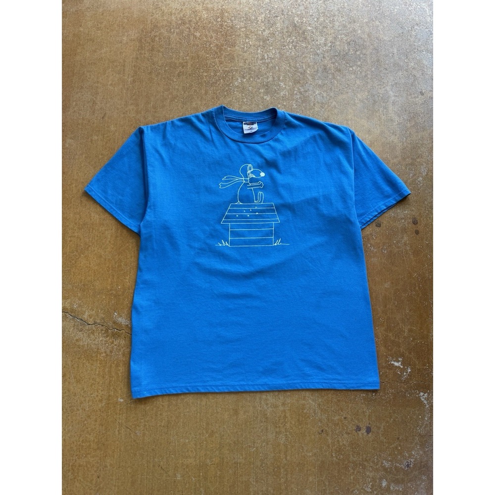 Vintage 90s Snoopy Dog Cartoon House Graphic Cannon Exchange T-Shirt USA Made